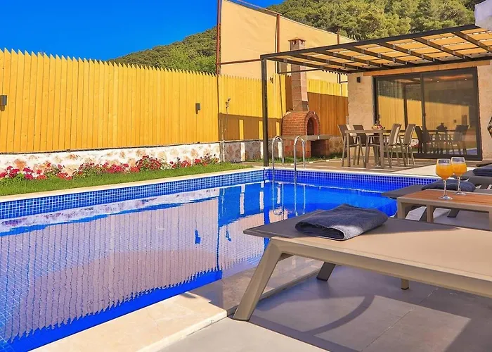 Villa Saribelen 2 Bedroom Secluded With Private Pool Hot Tub Kalkan