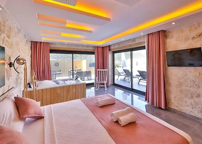 Saribelen 2 Bedroom Secluded With Private Pool Hot Tub Villa Kalkan